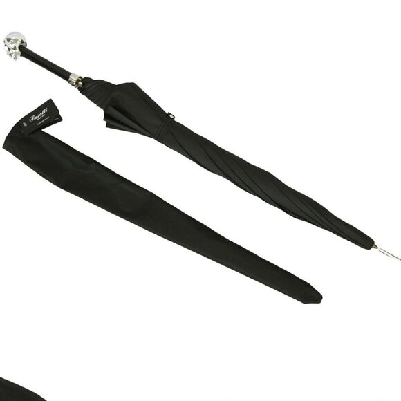 NEW Pasotti Men's Silvery Skull Umbrella Black Made in Italy - Picture 12 of 12